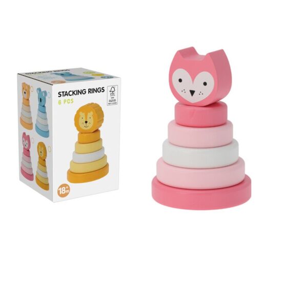 Koka figūru komplekts 6gab, 8x13.5cm, lapsa